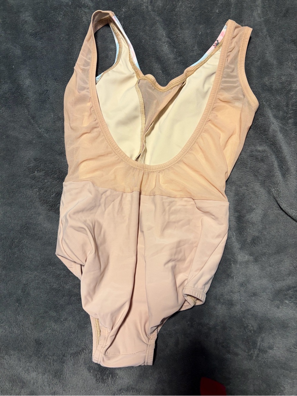 Floral luckyleo Leotard with Nude Bottom - Picture 2 of 3